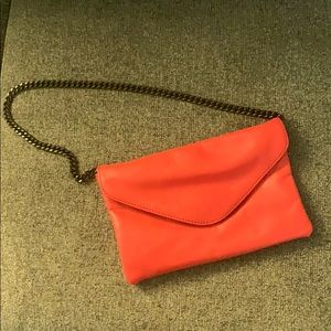Pink J.Crew clutch hand bag